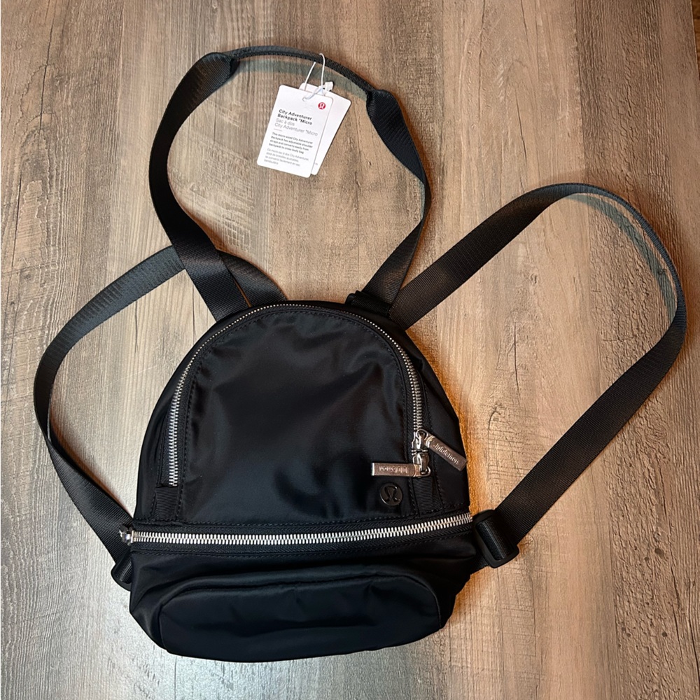 NWT Lululemon City Adventure Backpack*Micro *black & silver*